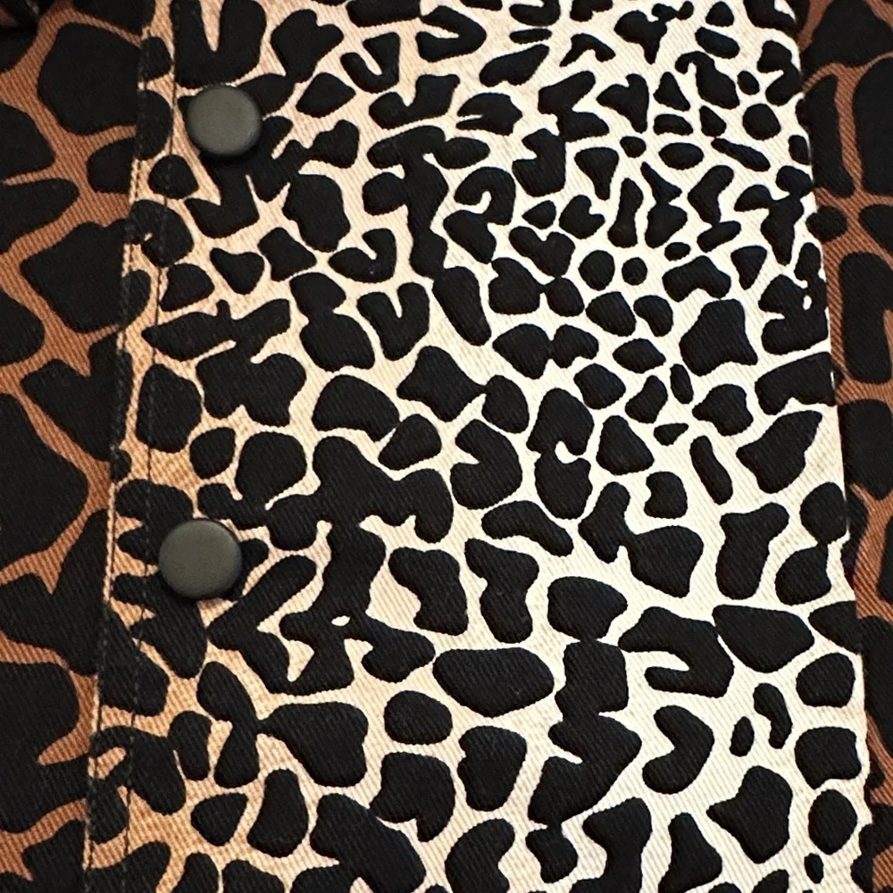 Derek Lam Black and Brown Patterned Pencil Skirt